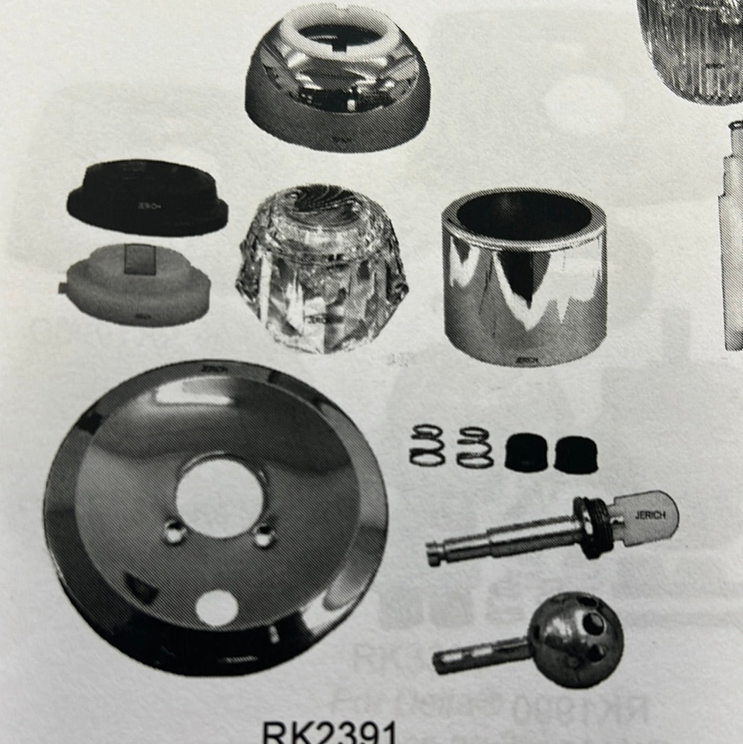 DELTA SINGLE HANDLE SHOWER REPAIR KIT WITH PUSH BUTTON DIVERTER RK2391