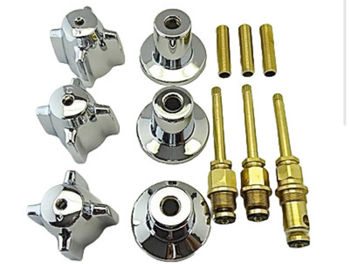 CENTRAL BRASS THREE HANDLE REBUILD KIT OLD STYLE RK2823