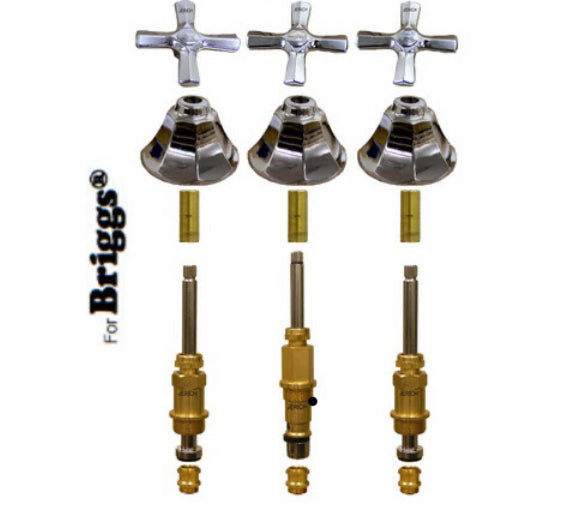 BRIGGS THREE HANDLE TUB AND SHOWER REBUILD KIT RK0056
