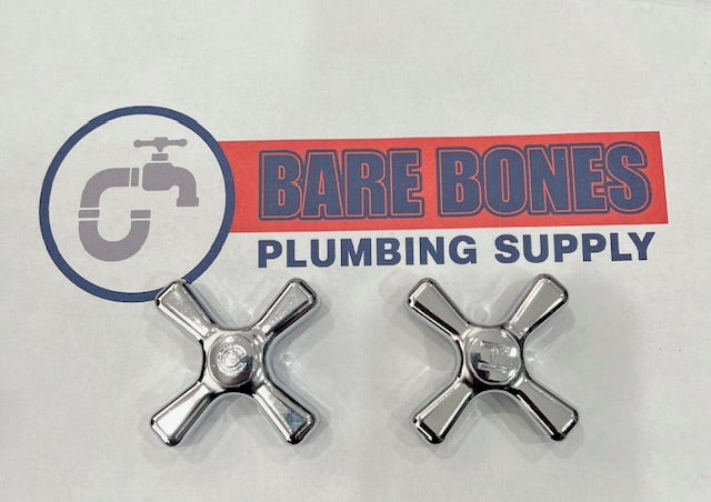 AMERICAN STANDARD CROSS HANDLES FOR RENU STYLE STEMS HOT AND COLD PAIR AS5903PR