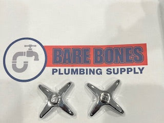 CRANE REPCAL CROSS HANDLES CHROME PAIR CR0520PR