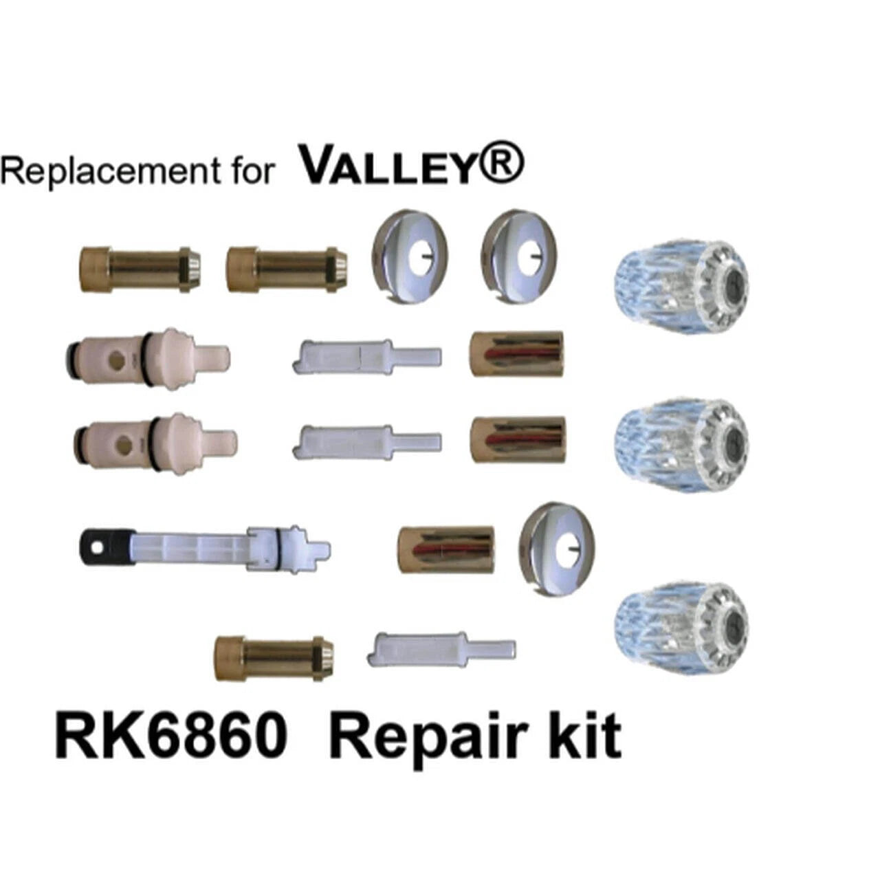 VALLEY THREE HANDLE TUB AND SHOWER REPAIR KIT RK6860