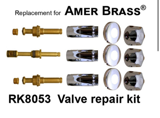 AMERICAN BRASS THREE HANDLE REBUILD KIT RK8053