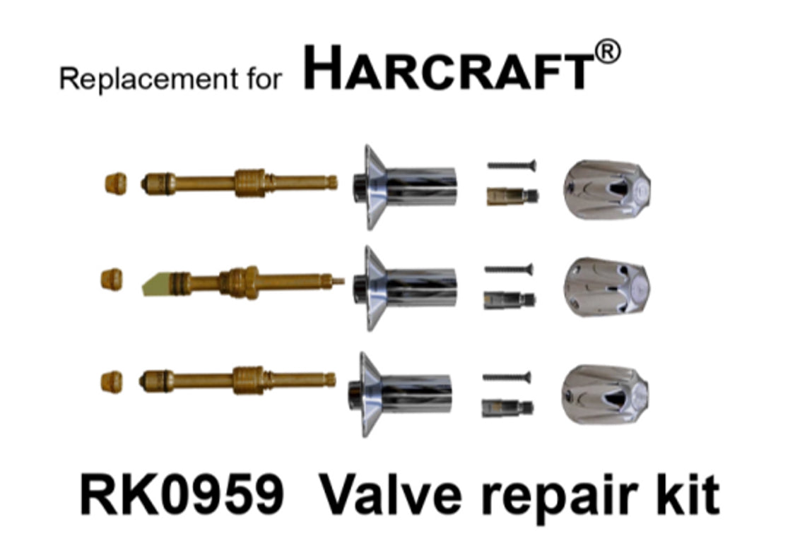 HARCRAFT THREE HANDLE TUB AND SHOWER KIT RK0959