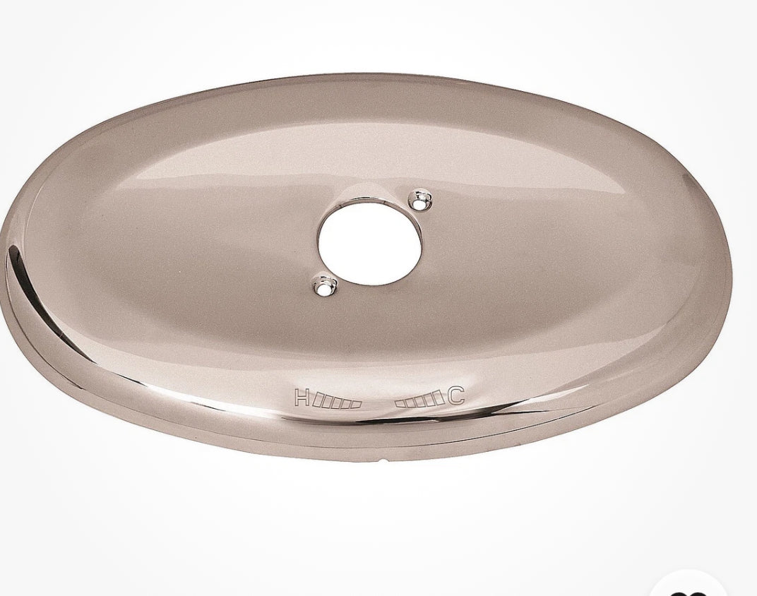 8542903 WOLVERINE BRASS OVAL REPAIR PLATE FOR TUBE AND SHOWER FAUCET CHROME