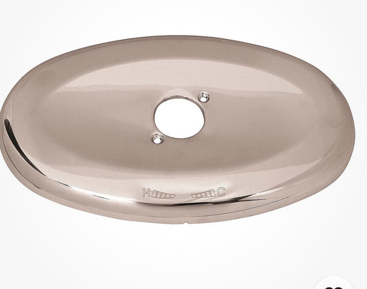 8542903 WOLVERINE BRASS OVAL REPAIR PLATE FOR TUBE AND SHOWER FAUCET CHROME