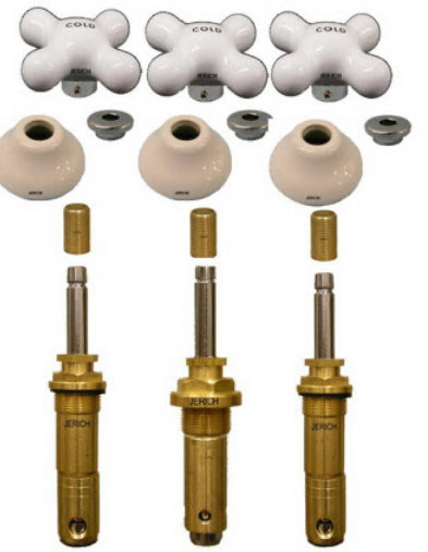 AMERICAN STANDARD RENU THREE HANDLE KIT WITH PORCELAIN FLANGES AND HANDLES RK0312PK