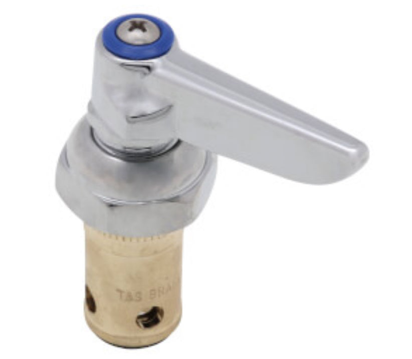 T&S Brass Cold Eterna LTC Spindle Assembly, Blue Lever Handle & Screw (18.77 GPM), 002713-40