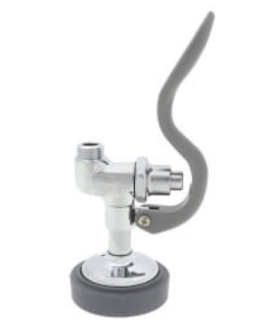 T&S BRASS Pre-Rinse Self-Closing Spray Valve w/ Gray Rubber Bumper & DOE Spray Face, B-0107