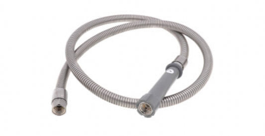 T&s Brass 60" Flexible Stainless Steel Hose w/ Heat-Resistant Handle (Gray), B-0060-H