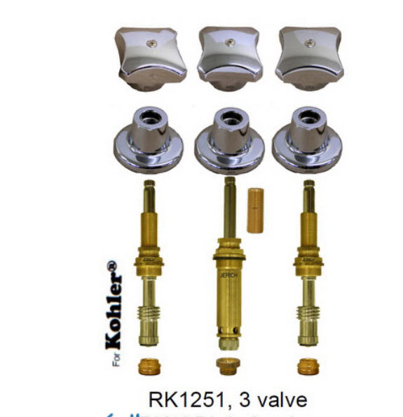 KOHLER OLD STYLE TUB AND SHOWER REPAIR KIT RK1251