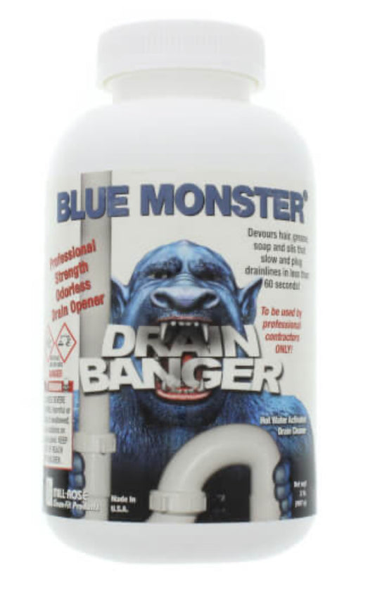 BLUE MONSTER DRAIN BANGER DRAIN CLEANER ( 1lb)