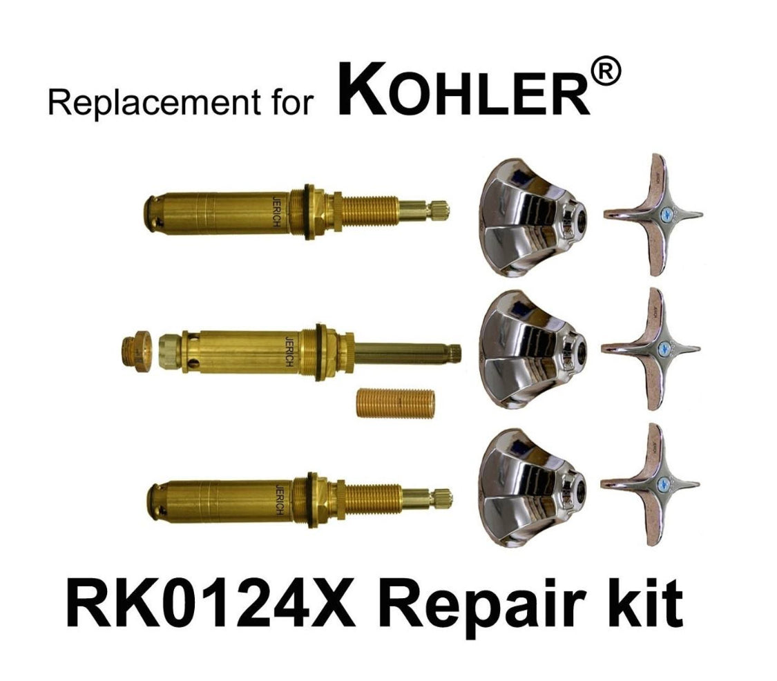 KOHLER BARREL STEMS THREE HANDLE REPAIR KIT RK0124X