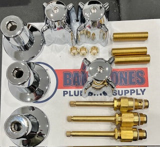 CENTRAL BRASS THREE HANDLE REBUILD NEW STYLE KIT-CB133