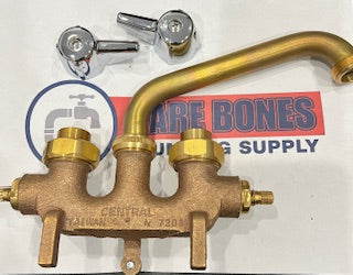 CENTRAL BRASS LAUNDRY FAUCET UNION CONNECTION ROUGH BRASS 0465