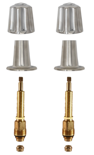 GERBER TWO HANDLE TUB AND SHOWER REBUILD KIT BRUSHED NICKEL