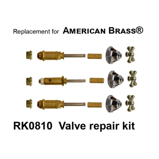 AMERICAN BRASS THREE HANDLE TUB AND SHOWER REPAIR KIT RK0810