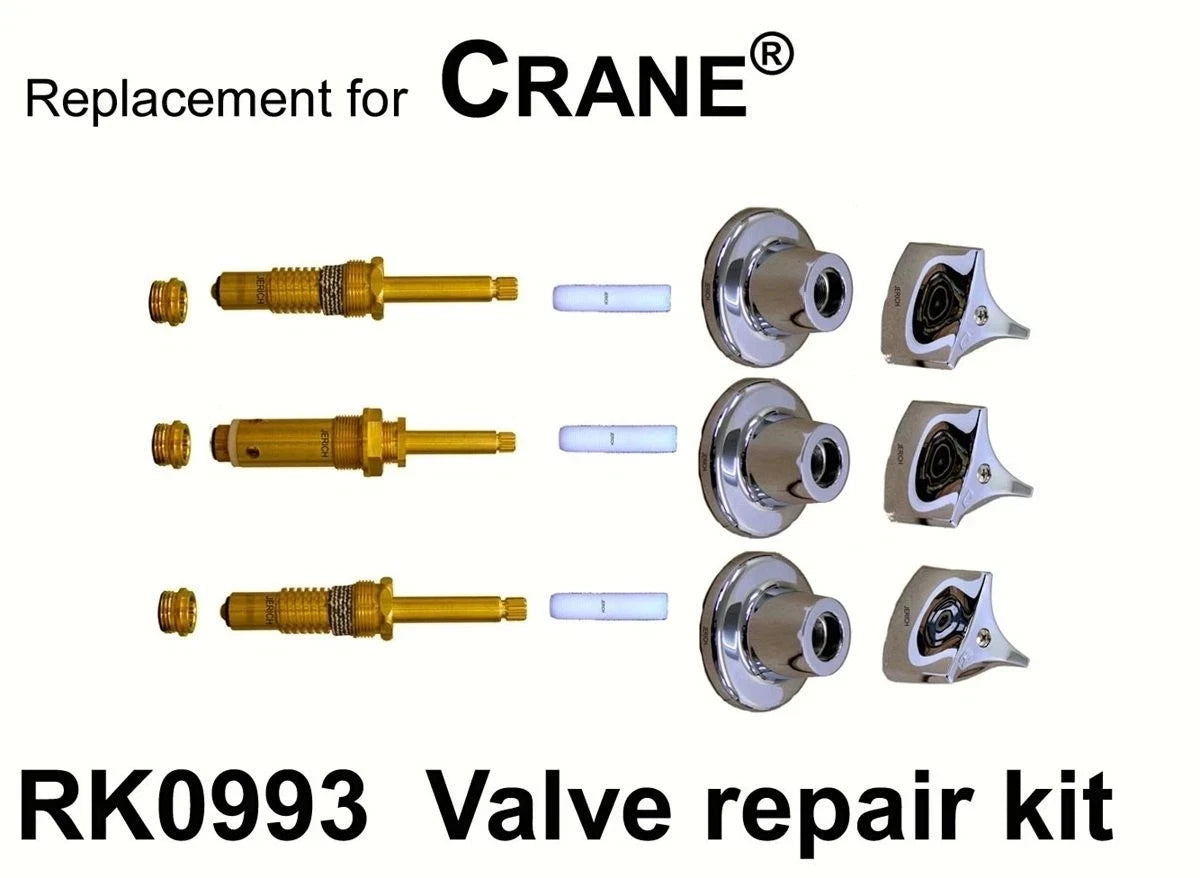 Crane RK0993 Three Handle Tub & Shower Repair Kit Chrome