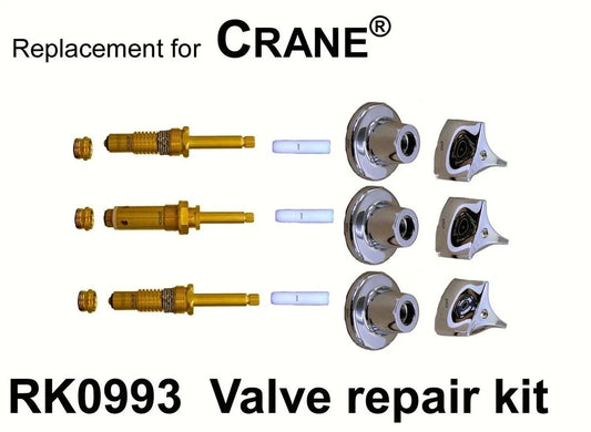 Crane RK0993 Three Handle Tub & Shower Repair Kit Chrome