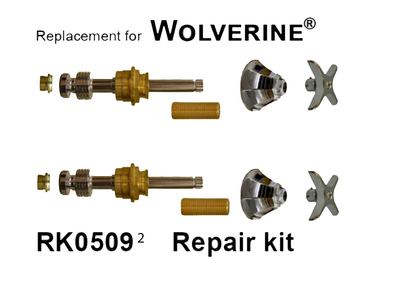 WOLVERINE BRASS OLD STYLE TWO HANDLE TUB AND SHOWER FAUCET RK0509-2