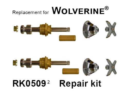 WOLVERINE BRASS OLD STYLE TWO HANDLE TUB AND SHOWER FAUCET RK0509-2