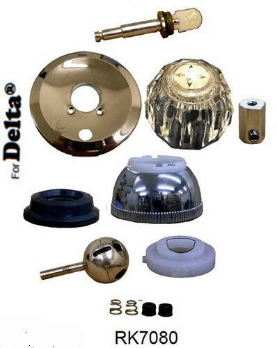 DELTA 600 SERIES CHROME REBUILD KIT WITH PUSH BUTTON DIVERTER RK7080